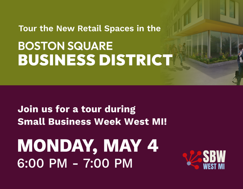Tour the new spaces in the Boston Square Business District during Small Business Week West MI